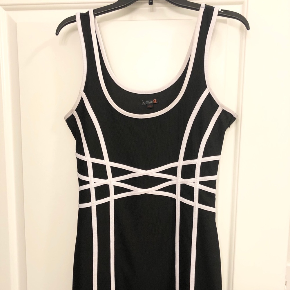 G by Guess Asymmetrical Midi Dress